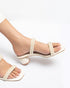 Hand Embellished Block Heels with Pearls